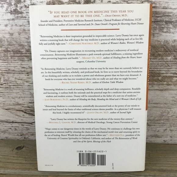 Reinventing Medicine By Larry Dossey Hardcover Beyond Mind-Body Healing First Ed - Picture 2 of 6